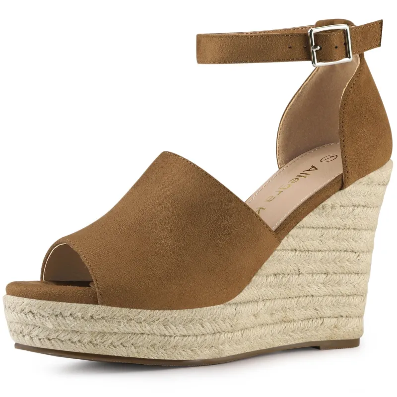 Women's Espadrilles Platform Heels Wedges Sandals sold by Allegra K