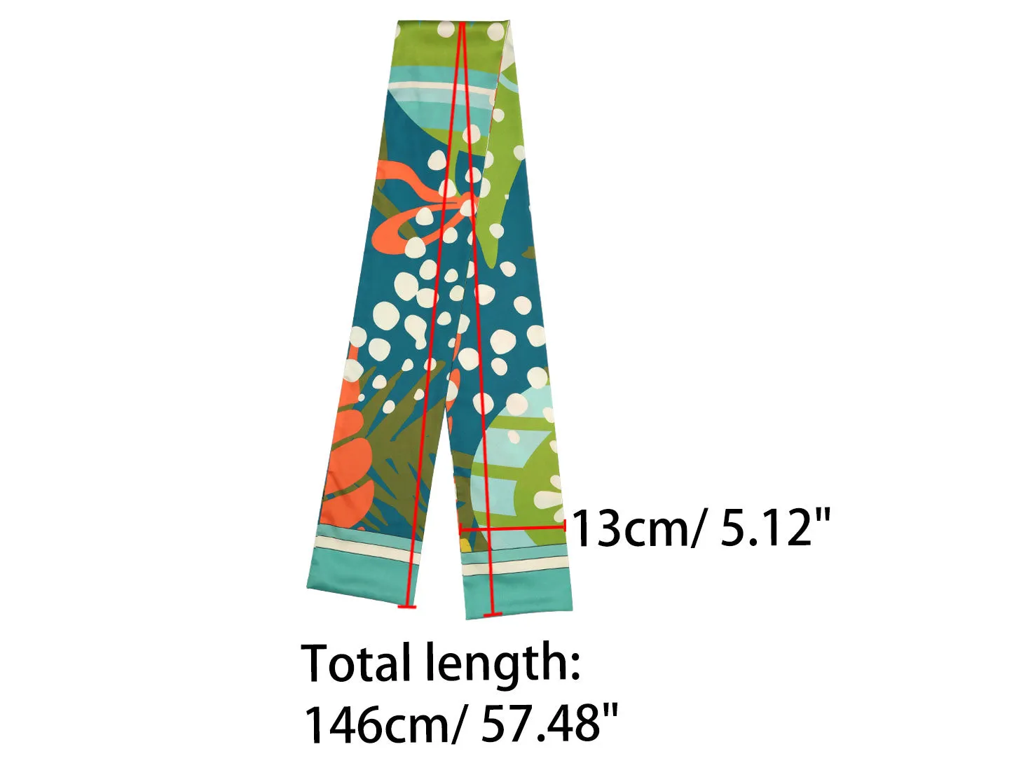 Graffiti Polka Dot Stripe Neck Scarves Skinny Wrap Hairband sold by Allegra K product image thumbnail 3