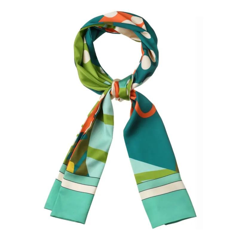 Graffiti Polka Dot Stripe Neck Scarves Skinny Wrap Hairband sold by Allegra K
