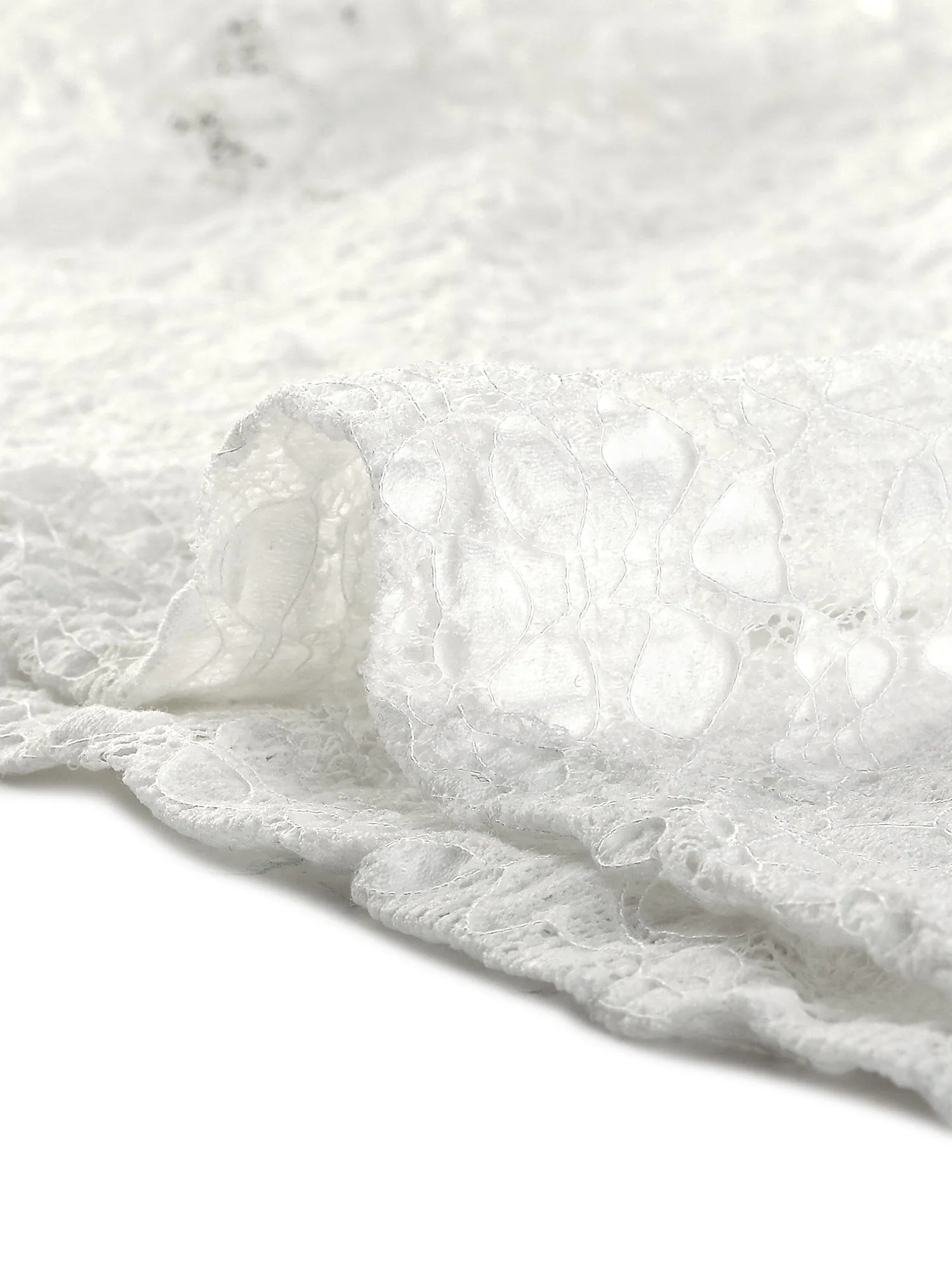 Semi Sheer Work Tops Button Front Elegant Floral Lace Shirt sold by Allegra K product image thumbnail 5