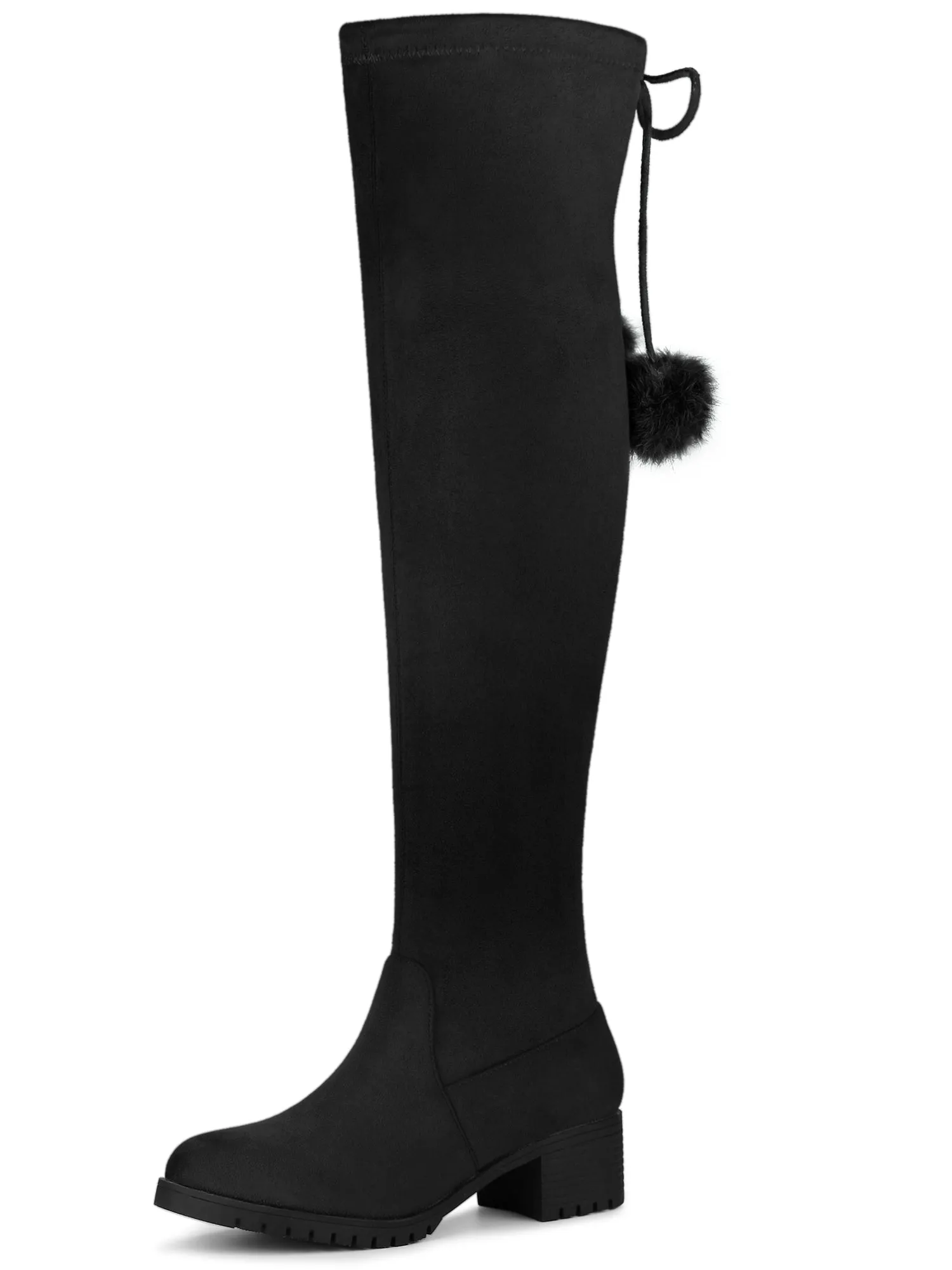 Round Toe Chunky Heel Thigh High Over the Knee Boots sold by Allegra K product image thumbnail 2
