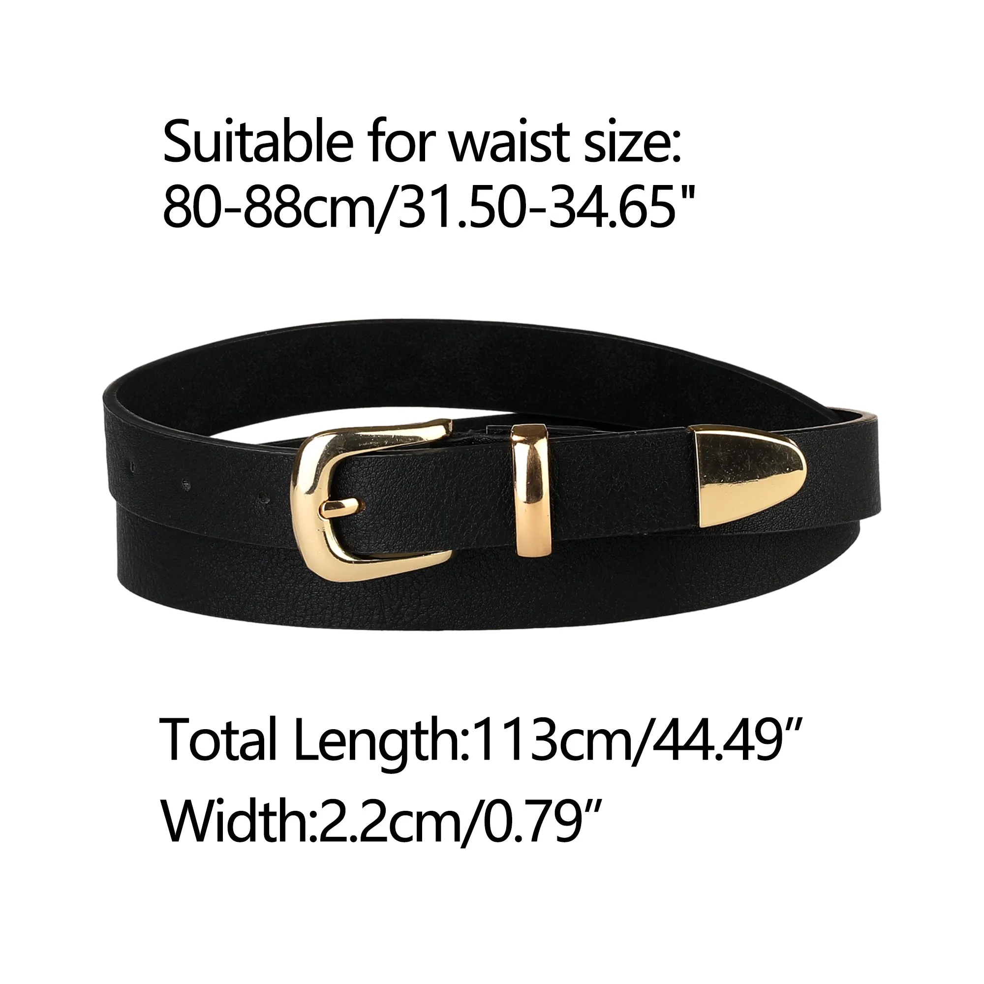 Adjustable Skinny Waist Jeans Dresses Metal Pin Buckle Belts sold by Allegra K product image thumbnail 3