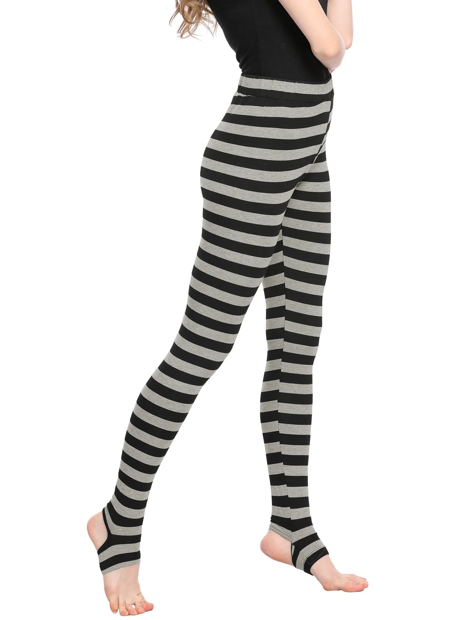 Striped Printed High Elastic Waist Party Yoga Stirrup Pants Leggings sold by Allegra K product image thumbnail 4