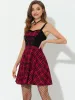 Plaid Lace-Up Gothic Sleeveless Tartan Mini Club Party Dress sold by Allegra K