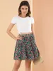 High Waist Summer a Line Vintage Floral Print Skirt sold by Allegra K