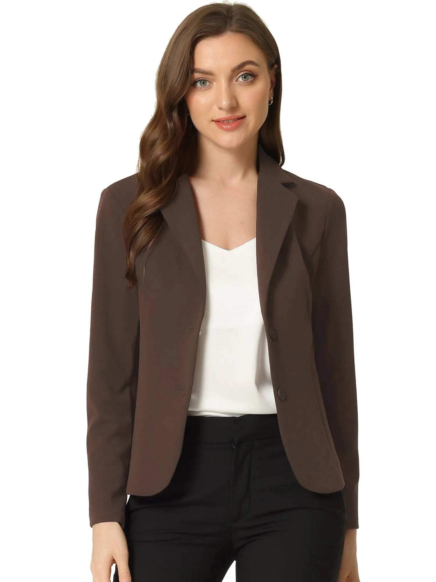 Solid Work Office Lapel Collar Stretch Jacket Suit Blazer sold by Allegra K product image thumbnail 5