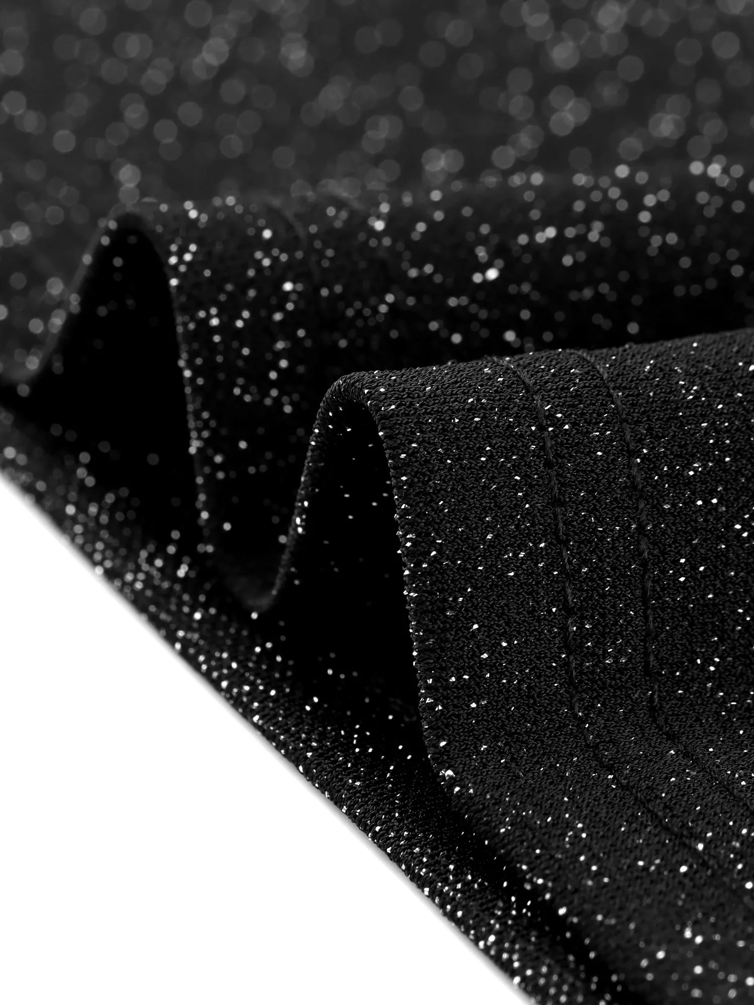 Mesh Sheer Panel Stretchy Shiny Party Long Sleeve Glitter T Shirt sold by Allegra K product image thumbnail 5