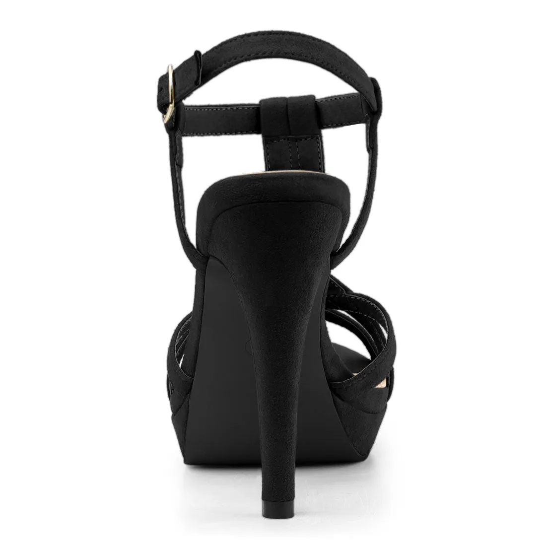 T Strap Slingback Platform Stiletto Heel Sandals sold by Allegra K product image thumbnail 4