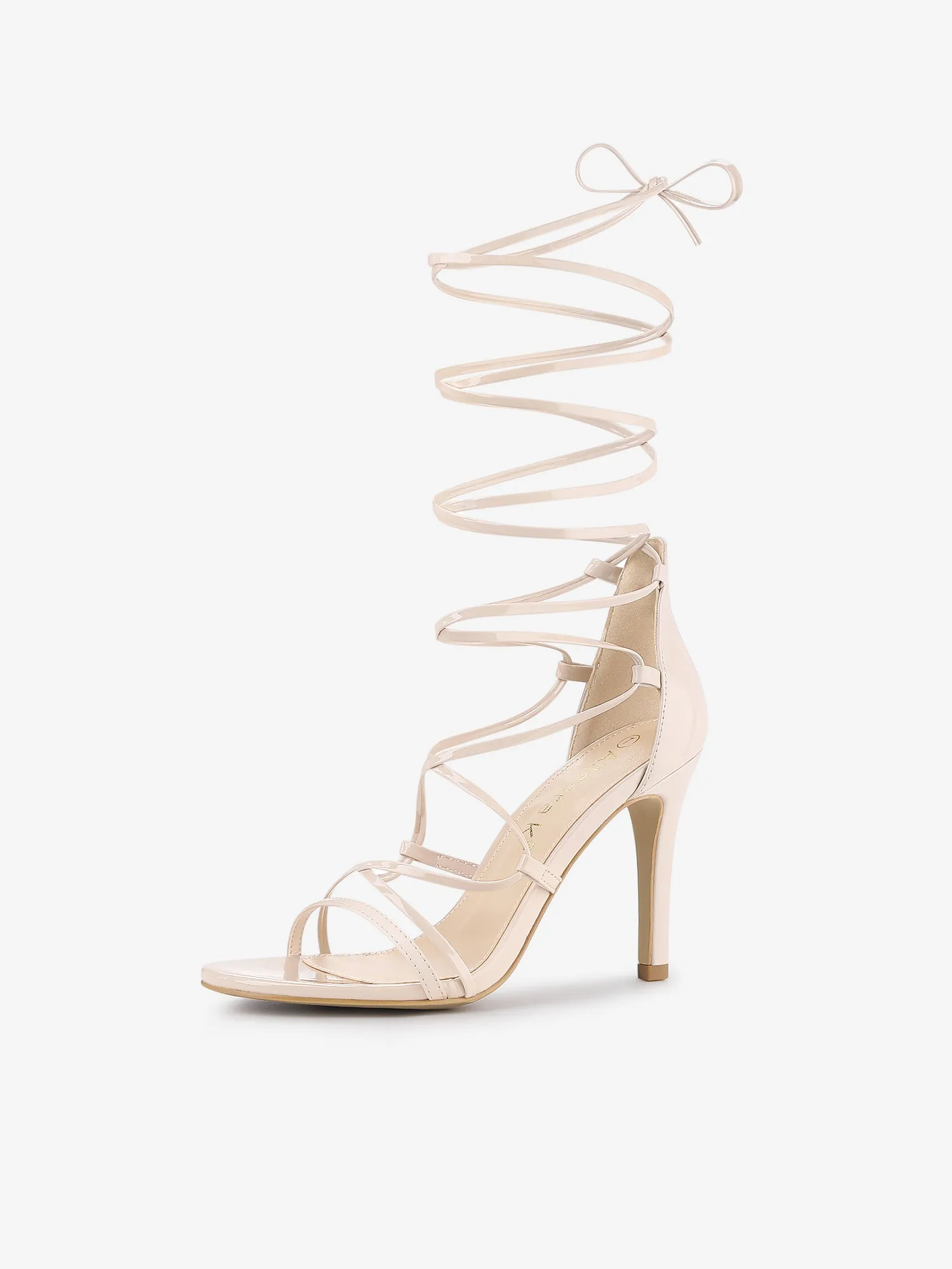 Strappy Straps Lace Up Stiletto Heel Sandals sold by Allegra K