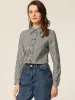 Plaid Button Down Shirt Long Sleeve Blouse Top sold by Allegra K