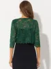 Allegra K Elegant Sheer Floral Lace Cropped Bolero Shrug sold by Allegra K