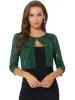 Allegra K Elegant Sheer Floral Lace Cropped Bolero Shrug sold by Allegra K