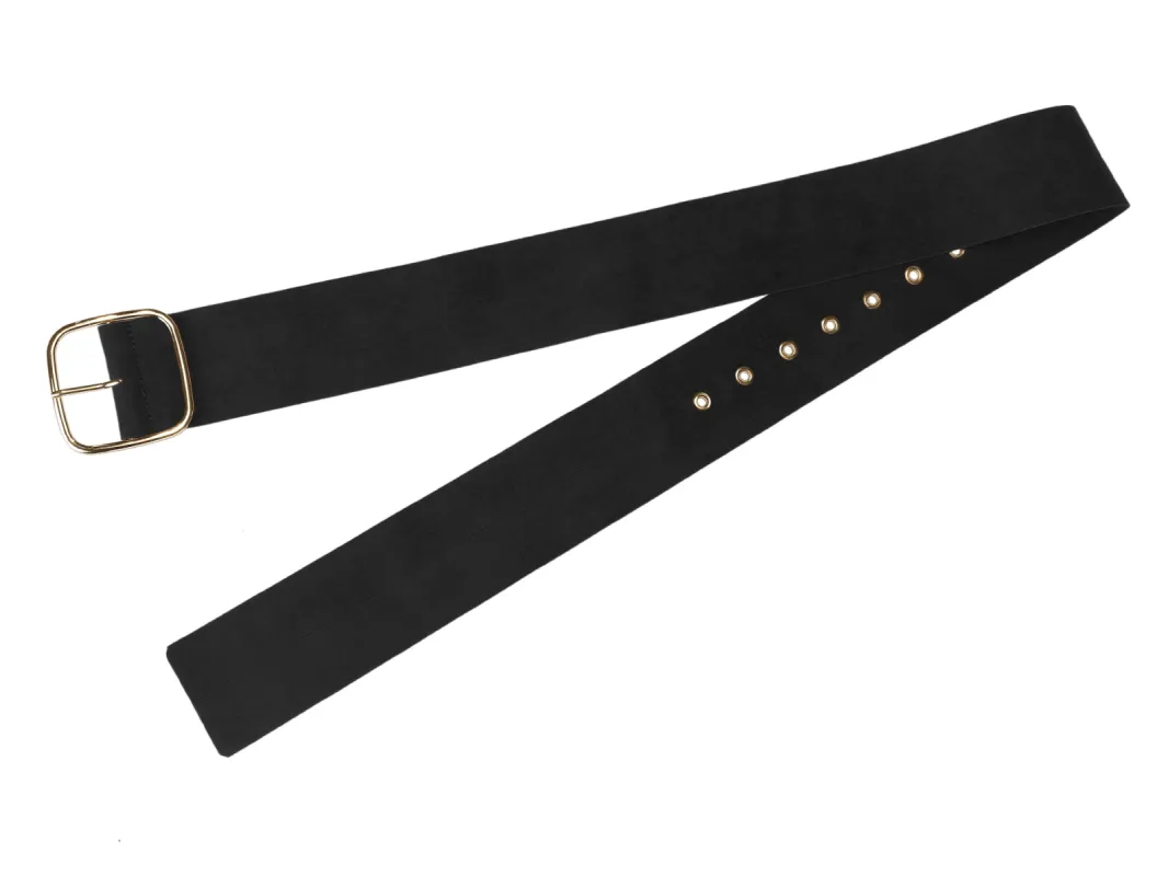 Faux Suede Chunky Buckle Adjustable Wide Waist Belts sold by Allegra K