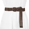 Skinny Waist Braided Dress Round Metal Buckle Adjustable Belts sold by Allegra K