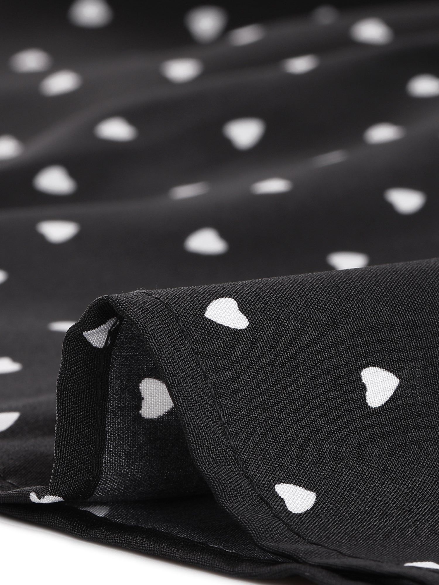 Heart Printed V Neck Babydoll Long Sleeve Tunic Flowy Mini Dress sold by Allegra K product image thumbnail 4