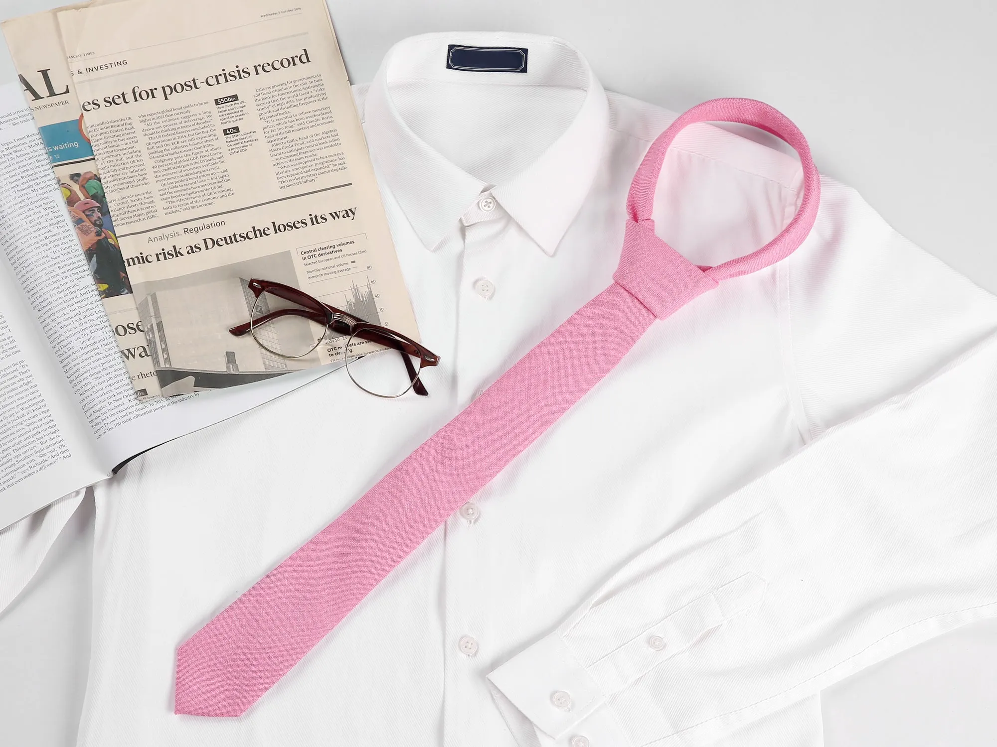 Self Tied Solid Color Formal Casual Skinny Necktie sold by Allegra K product image thumbnail 5