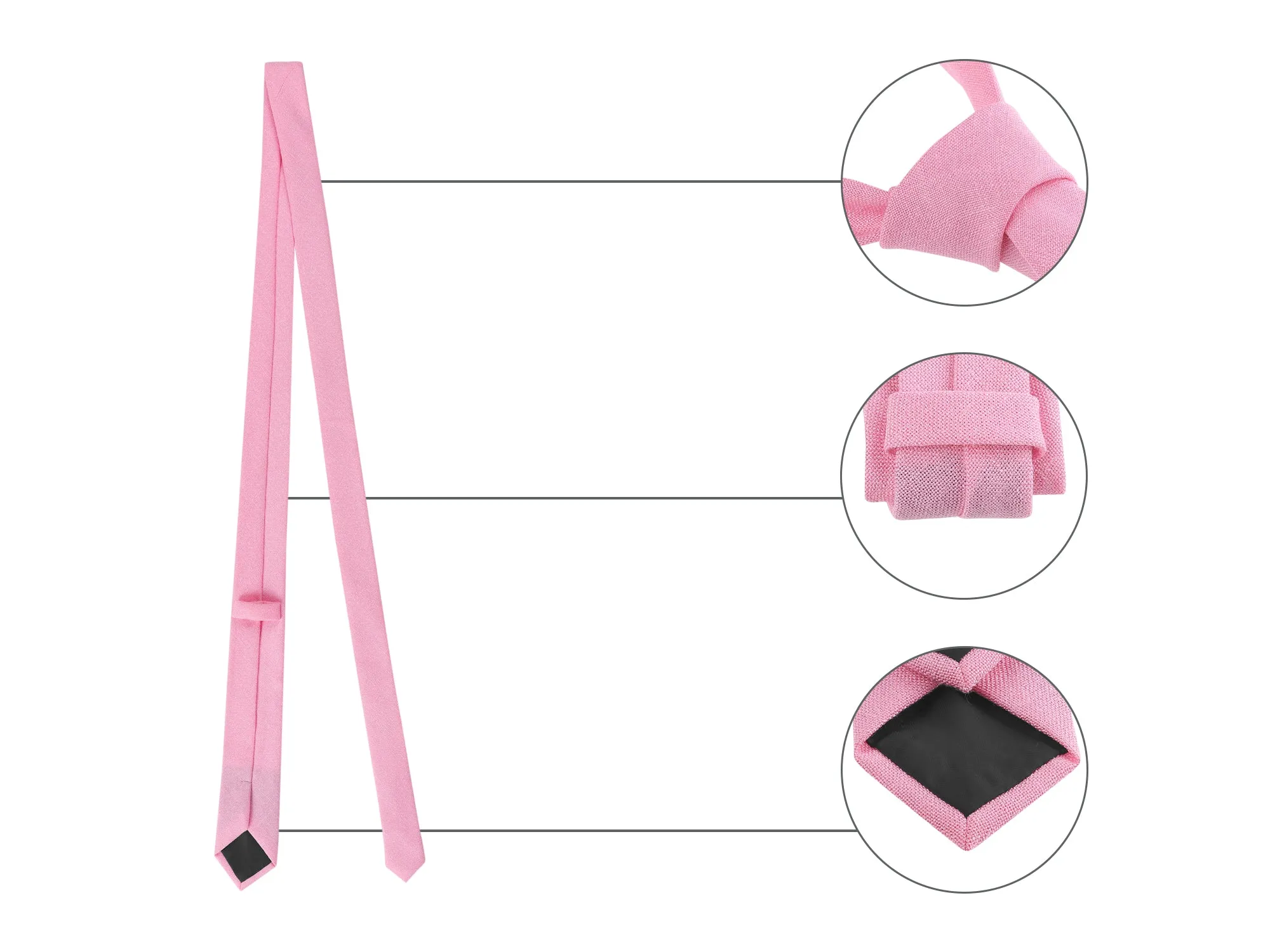 Self Tied Solid Color Formal Casual Skinny Necktie sold by Allegra K product image thumbnail 3