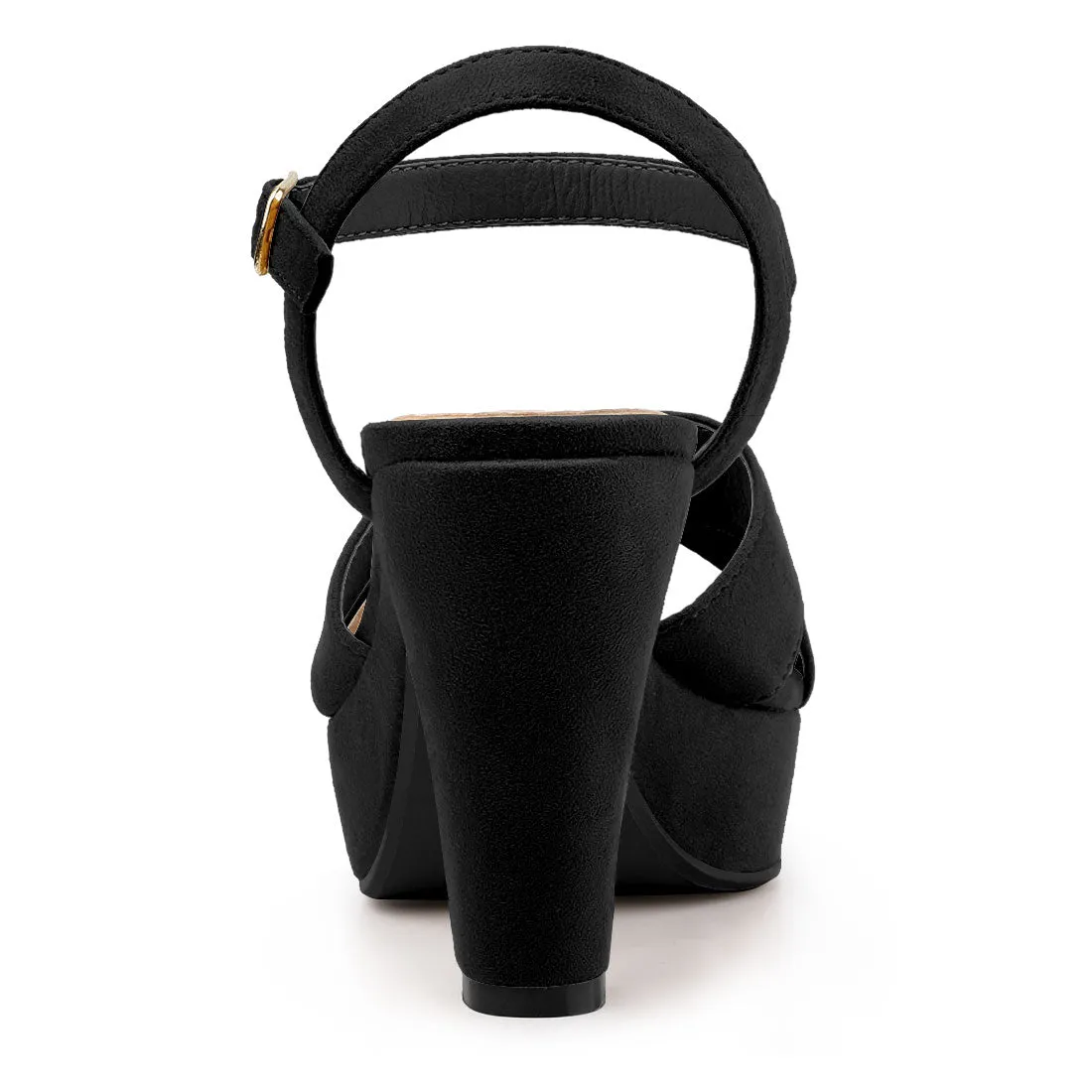 Platform Chunky Heel Ankle Strap Slingback Sandals sold by Allegra K product image thumbnail 3
