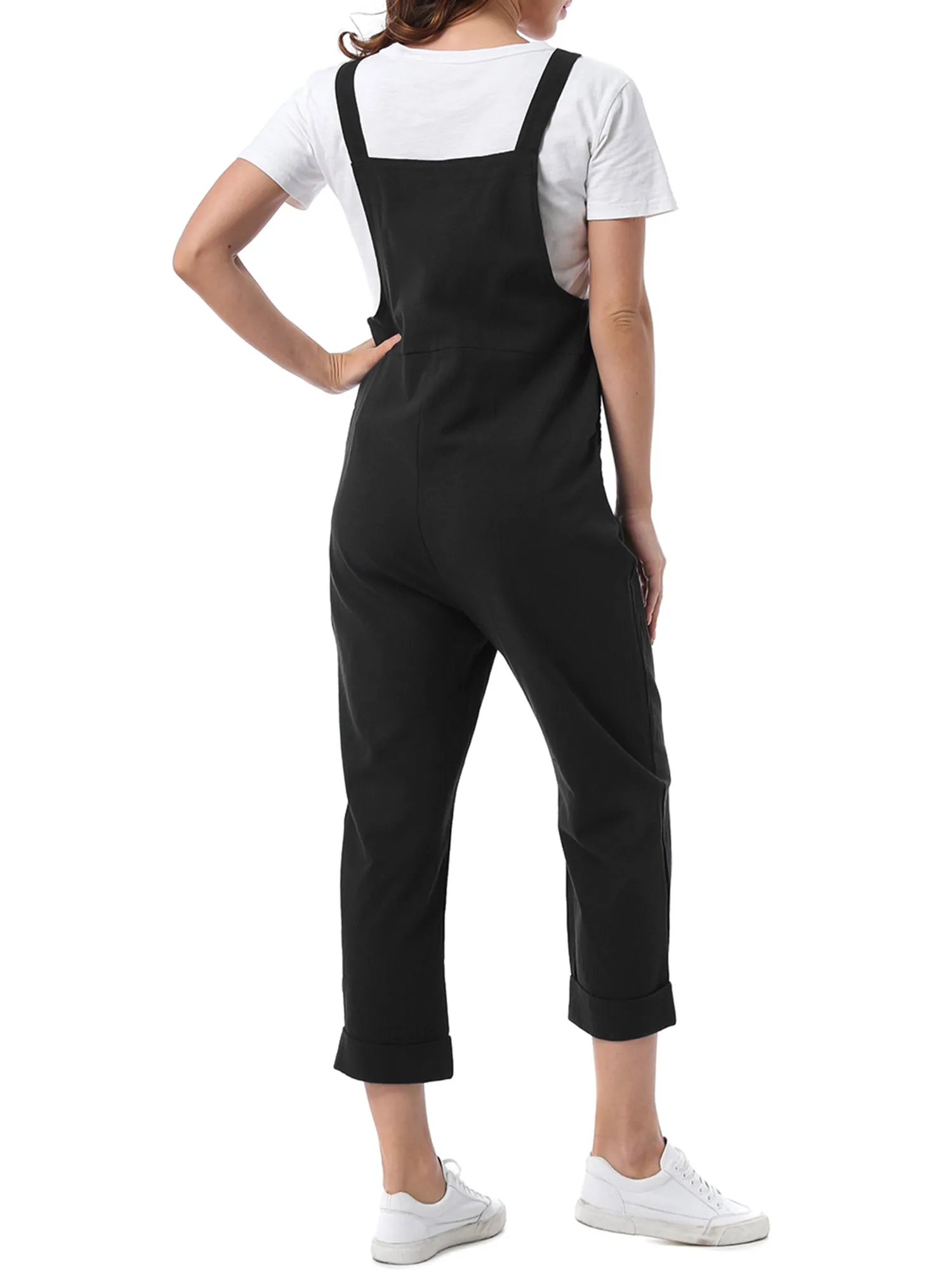 Summer Cotton Pockets Casual Sleeveless Baggy Loose Jumpsuits sold by Allegra K product image thumbnail 2