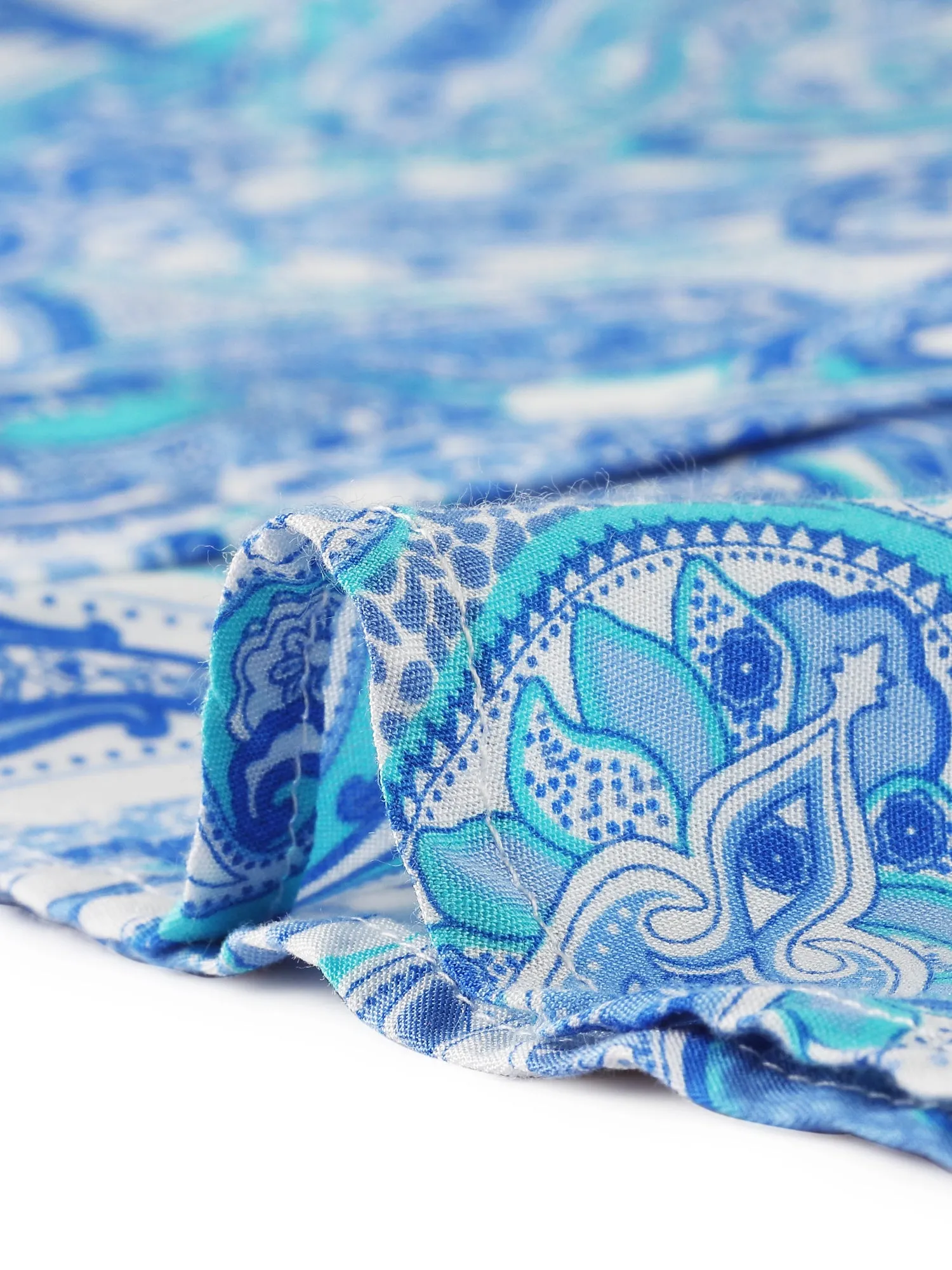 Summer Floral Short Sleeve V Neck Casual Loose Button Down Shirt Tops sold by Allegra K product image thumbnail 5