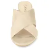 Crisscross Strap Block Heel Slide Sandals sold by Allegra K