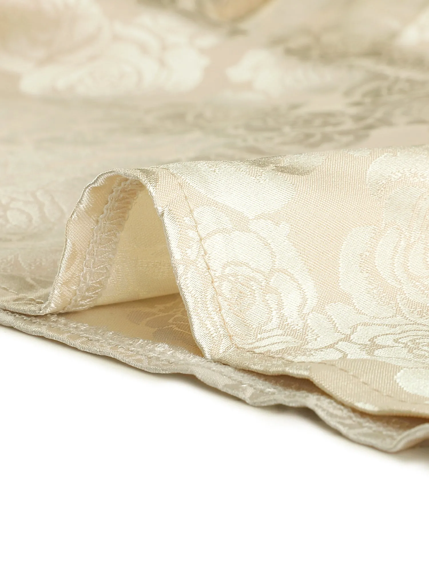 Long Sleeve V Neck Peplum Top Satin Blouse sold by Allegra K product image thumbnail 5