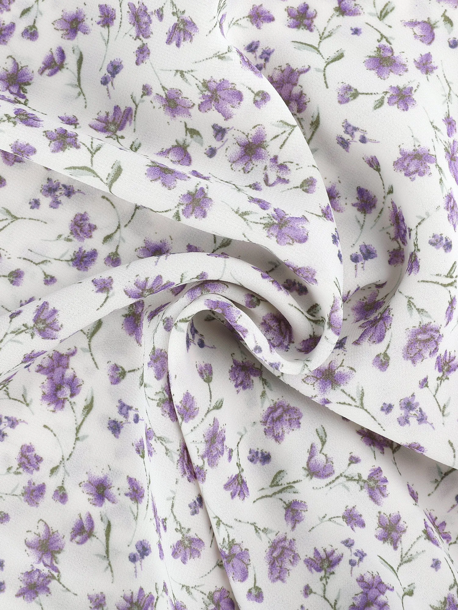 Ditsy Floral Cute Ruffle Collar Long Sleeve Summer Peasant Top sold by Allegra K product image thumbnail 4