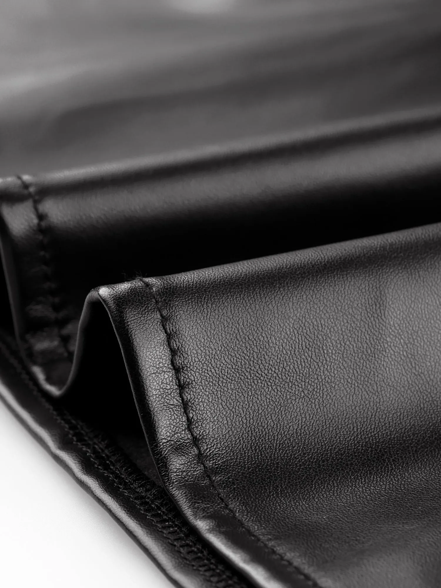 Faux Leather High Waist Belted A-line Flare Midi Skirt sold by Allegra K product image thumbnail 4