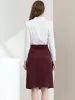 Split A-Line Elastic Back Tie Waist Midi Skirt sold by Allegra K