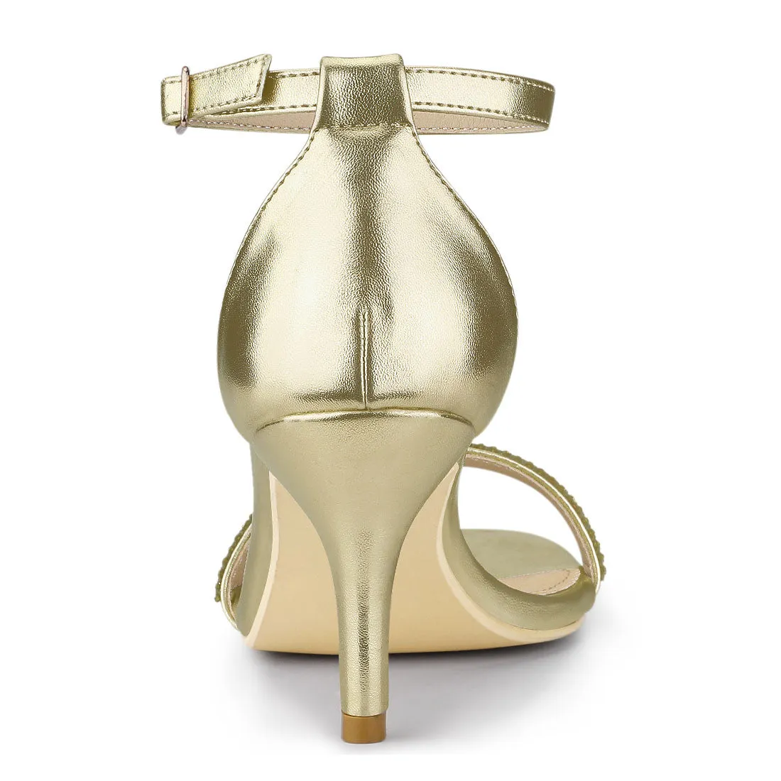 Stiletto Heel Rhinestone Ankle Strap Sandals sold by Allegra K product image thumbnail 5
