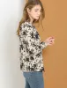 Open Front Blazer Long Sleeve Metallic Casual Floral Cardigan sold by Allegra K