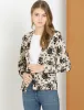 Open Front Blazer Long Sleeve Metallic Casual Floral Cardigan sold by Allegra K