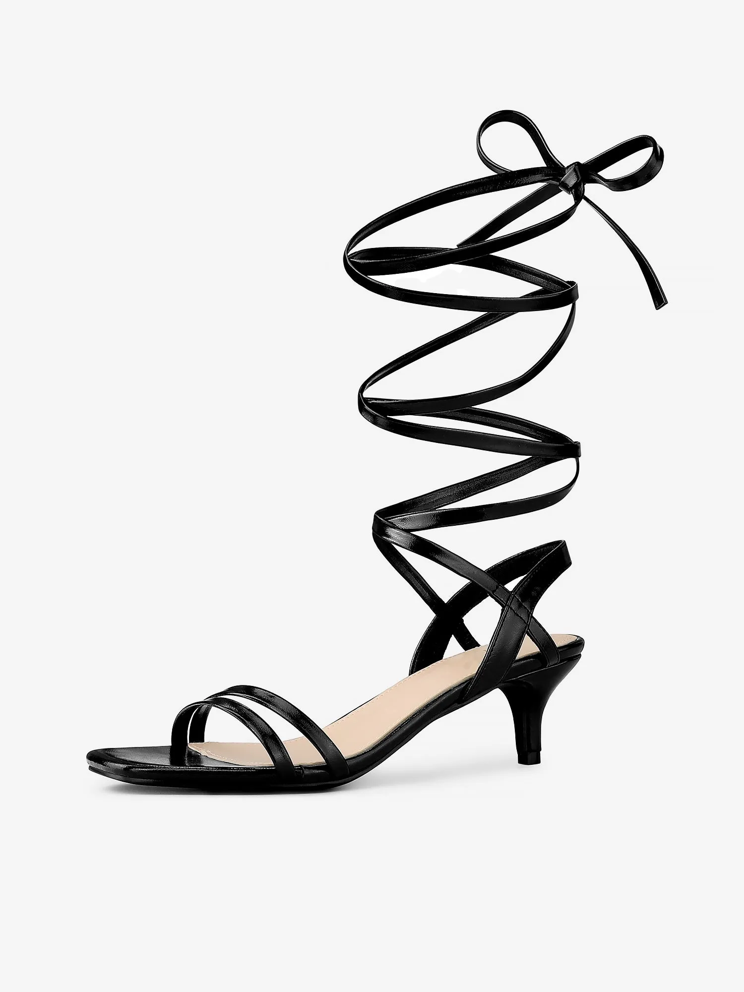 Women's Strappy Lace Up Slingback Kitten Heel Sandals sold by Allegra K