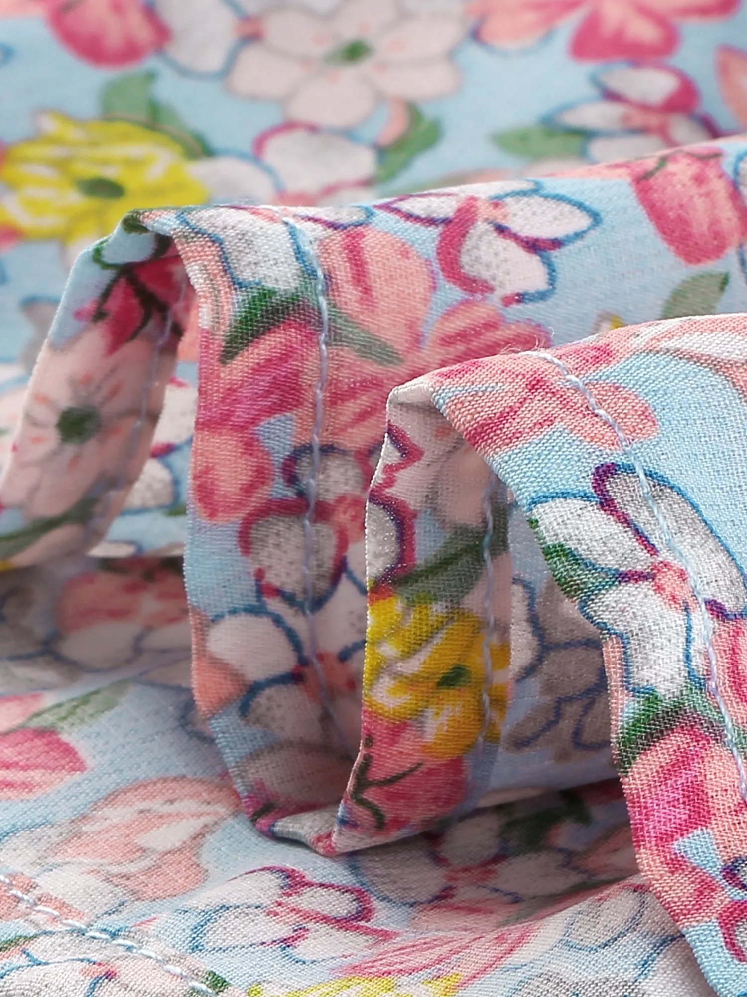 Floral Elastic Waist Lace Trim A-Line Ruffle Tiered Mini Skirt sold by Allegra K product image thumbnail 4