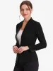 Stand Collar Jacket Buttoned Long Sleeve Casual Blazer sold by Allegra K