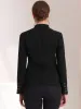Stand Collar Jacket Buttoned Long Sleeve Casual Blazer sold by Allegra K