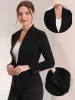 Stand Collar Jacket Buttoned Long Sleeve Casual Blazer sold by Allegra K