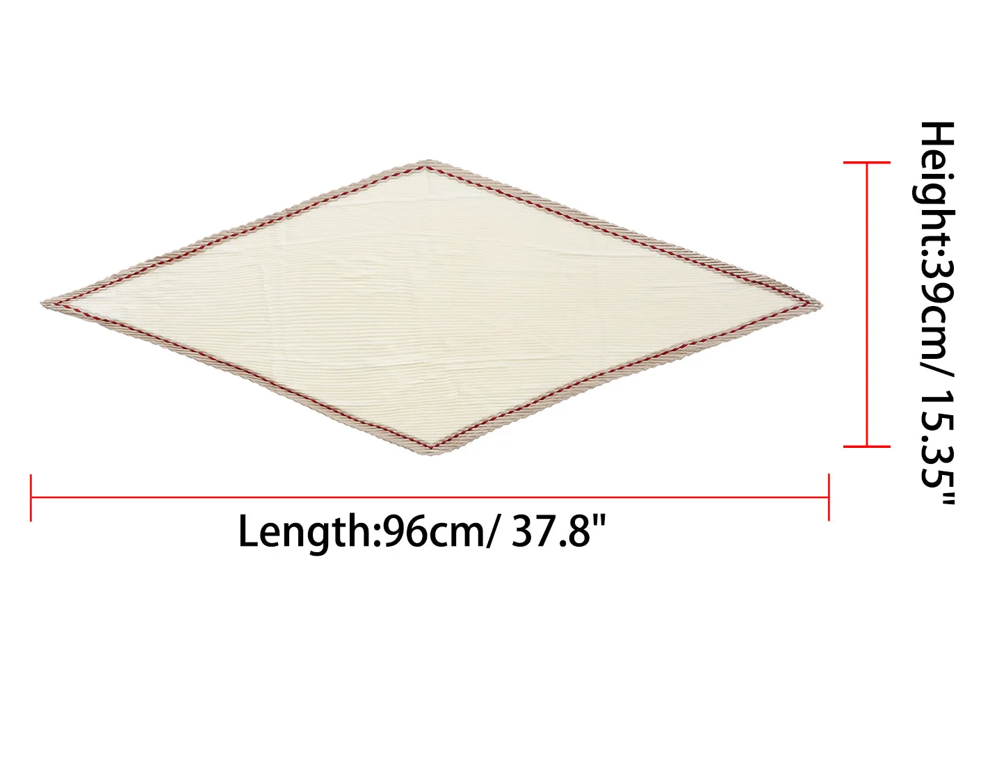 Solid Color Pleated Rhombic Scarf Head Ribbon Bandana sold by Allegra K product image thumbnail 3