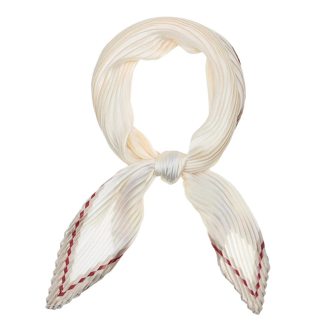 Solid Color Pleated Rhombic Scarf Head Ribbon Bandana sold by Allegra K