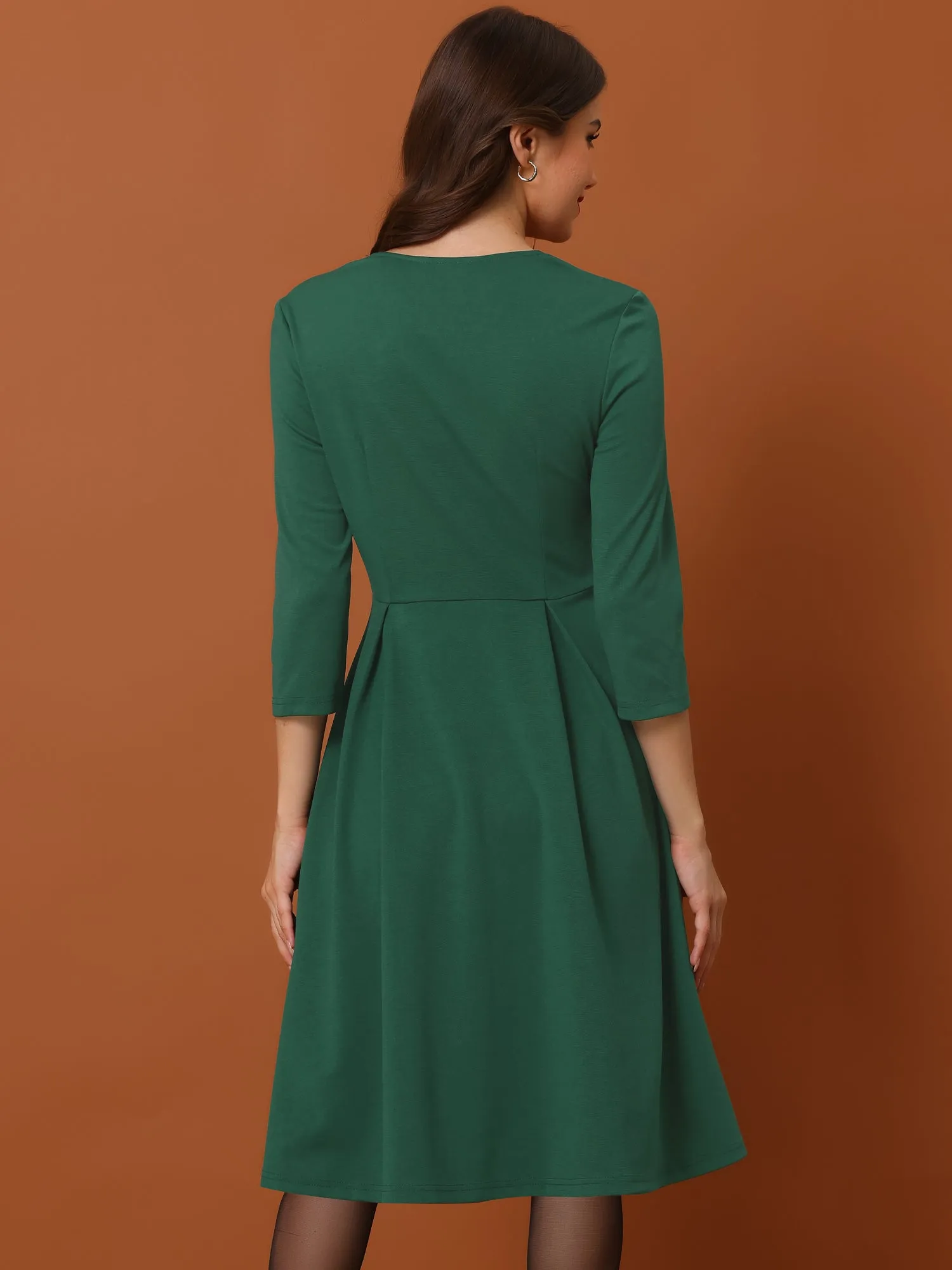 Retro Sweetheart Neck 1950s Retro Cocktail A-Line Dress sold by Allegra K product image thumbnail 3