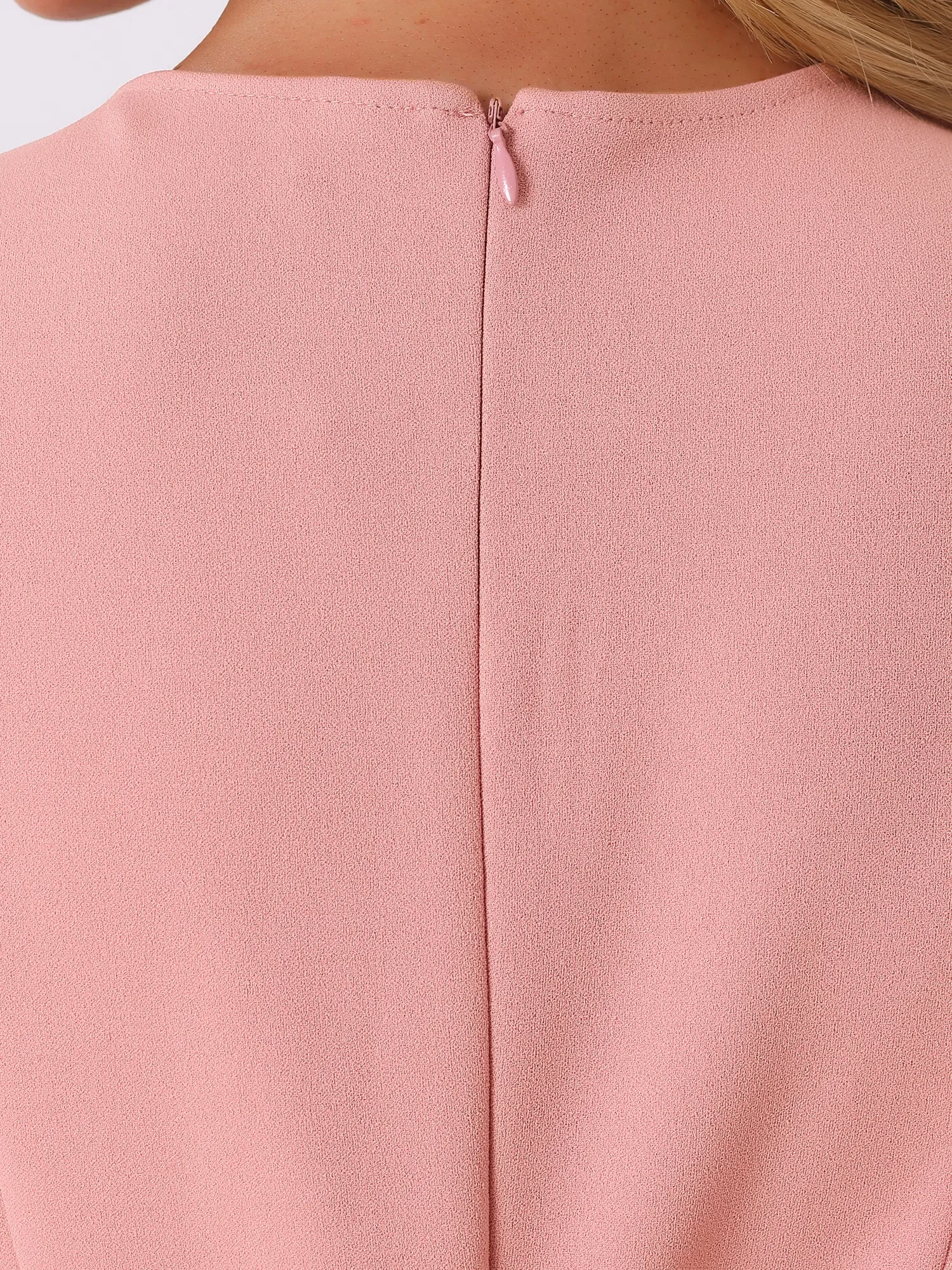 Cap Sleeves Round Neck Tiered Ruffled Hem Mini Dress sold by Allegra K product image thumbnail 4