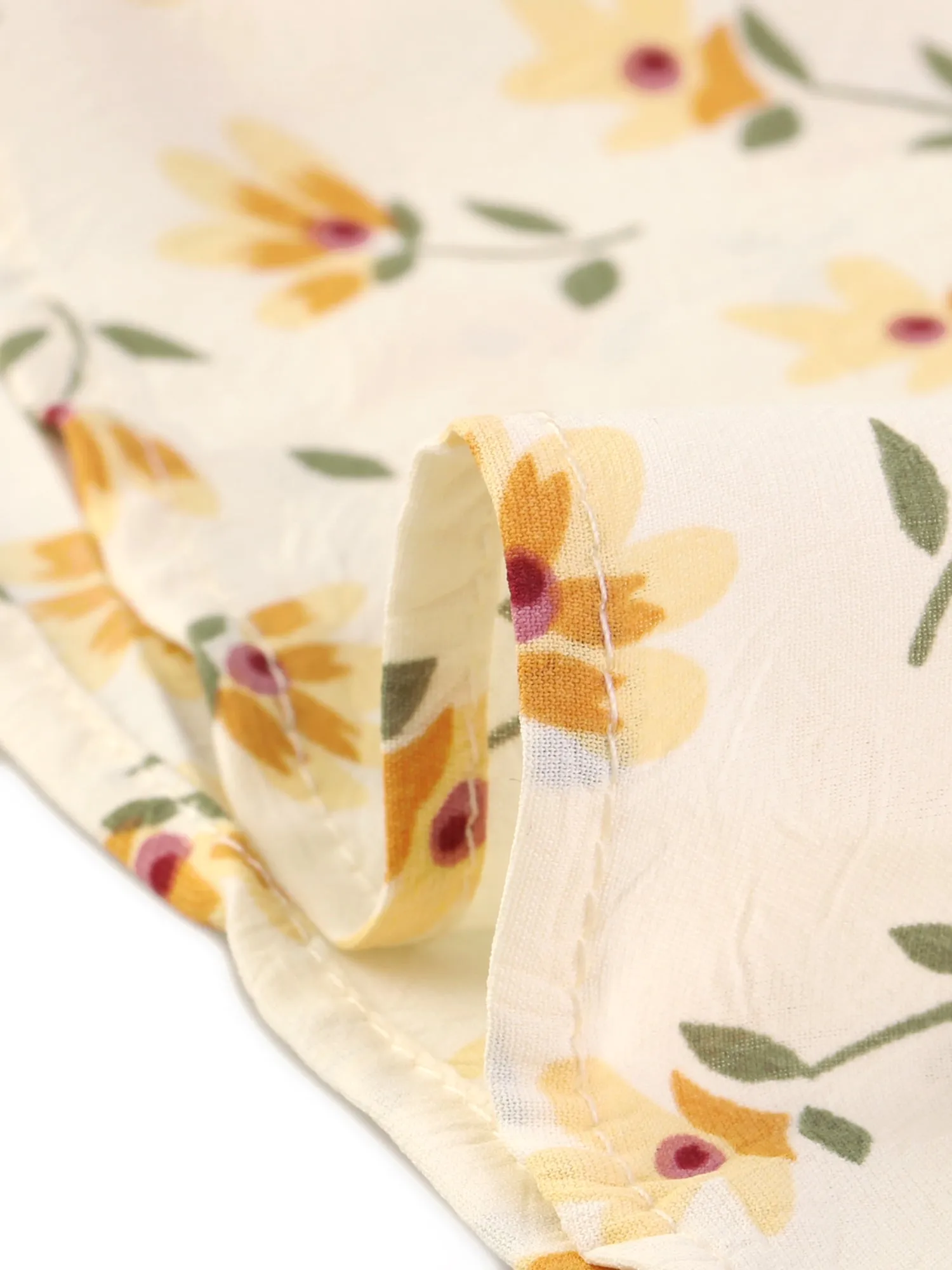 Square Neck Casual Peasant Tops Cap Sleeve Floral Print Blouse sold by Allegra K product image thumbnail 5