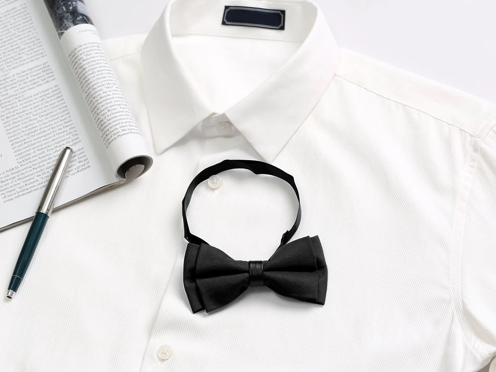 Formal Solid Adjustable Straps Pre-Tied Bow Ties Men Bowties sold by Allegra K product image thumbnail 5