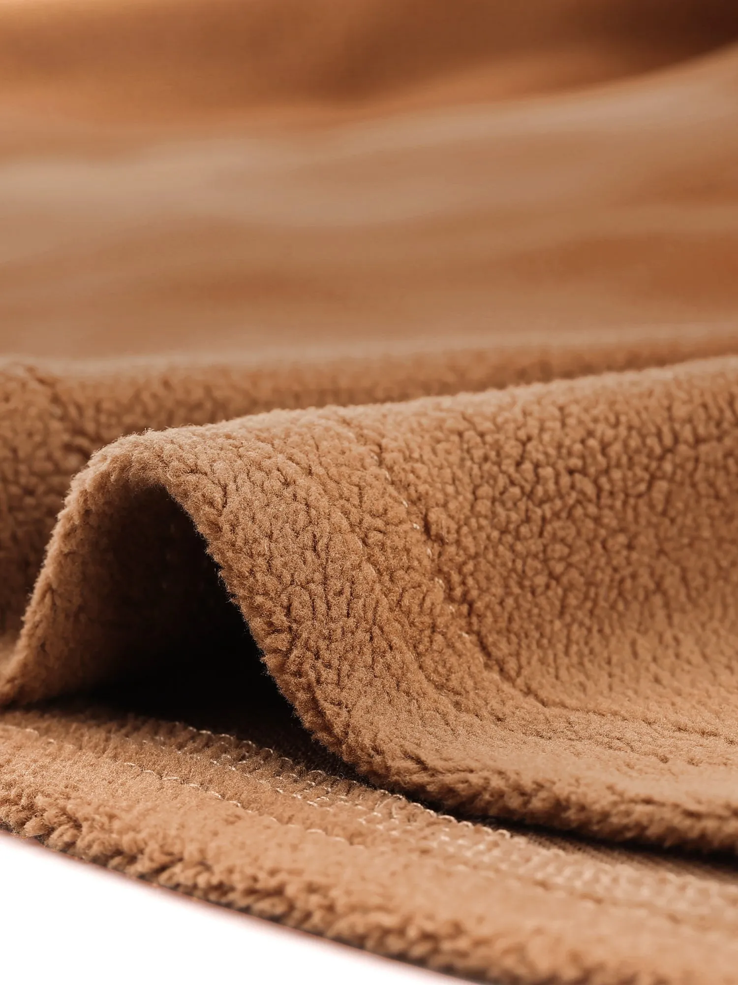 Microfleece Fuzzy Button Down Lapel Lightweight Shirt Jacket sold by Allegra K product image thumbnail 4