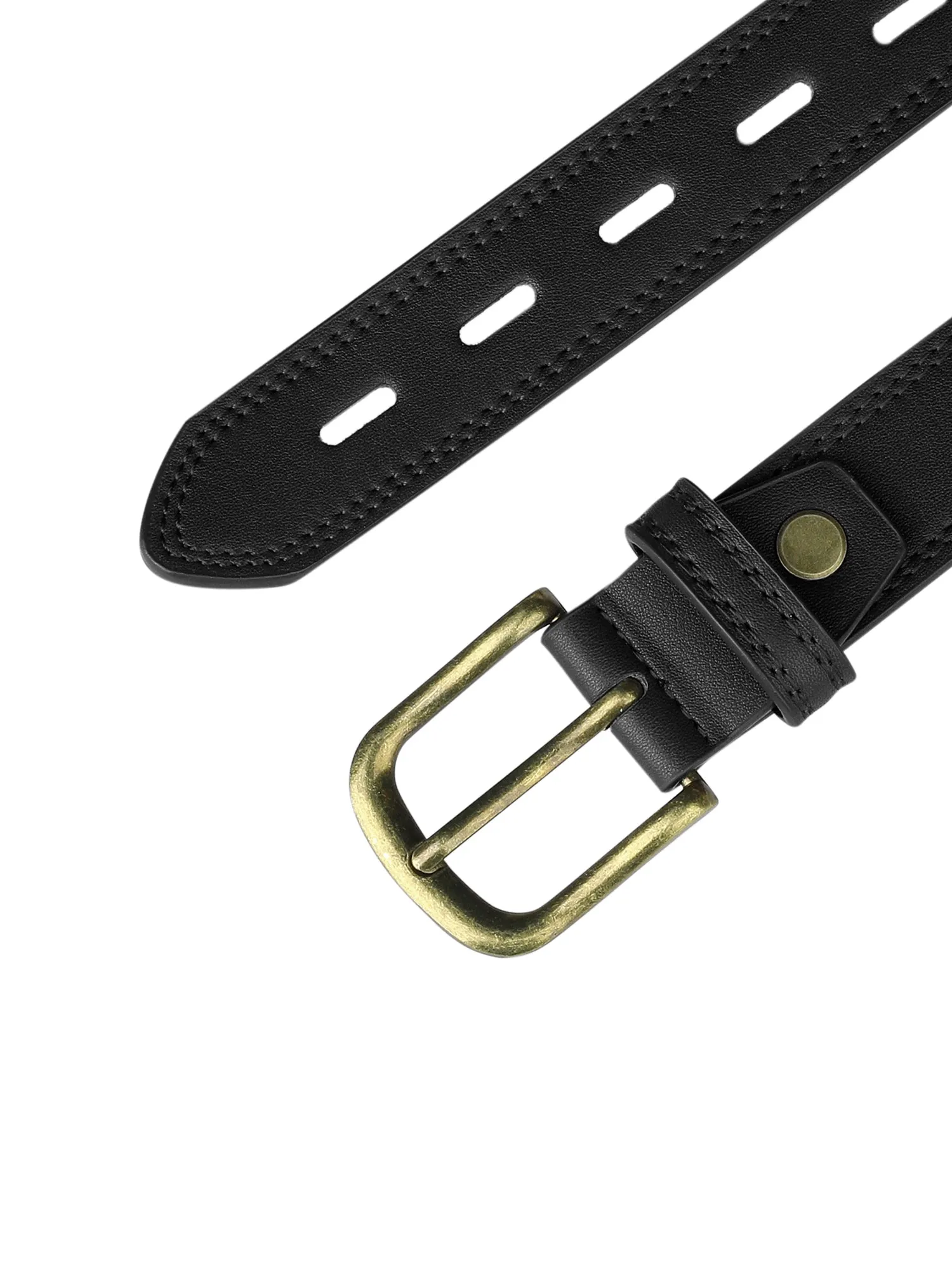 Retro Faux Leather Hollow Waist Buckle Belt sold by Allegra K product image thumbnail 2