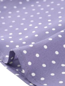 Tie Neck Short Sleeve Button Up Polka Dots Top sold by Allegra K