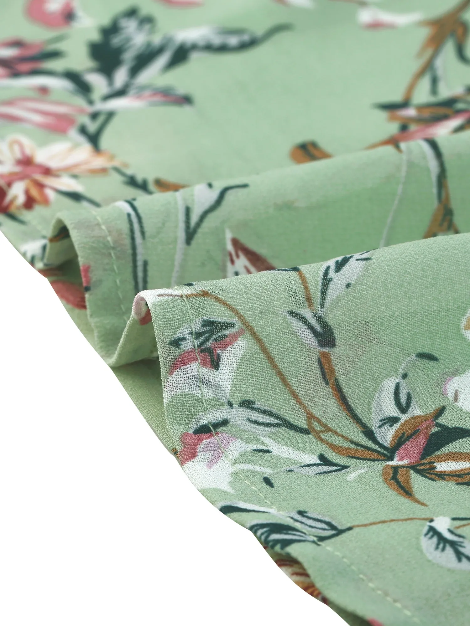 Cold Shoulder Blouse Summer Tie Neck Floral Tops sold by Allegra K product image thumbnail 4