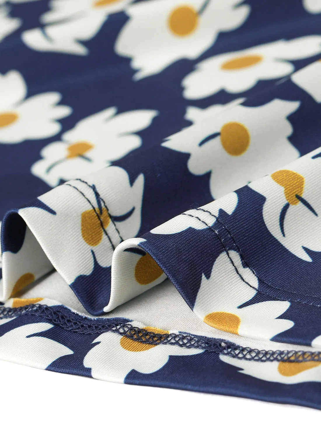 Floral Top Crew Neck Short Sleeve Blouse Summer Casual T-Shirt sold by Allegra K product image thumbnail 2