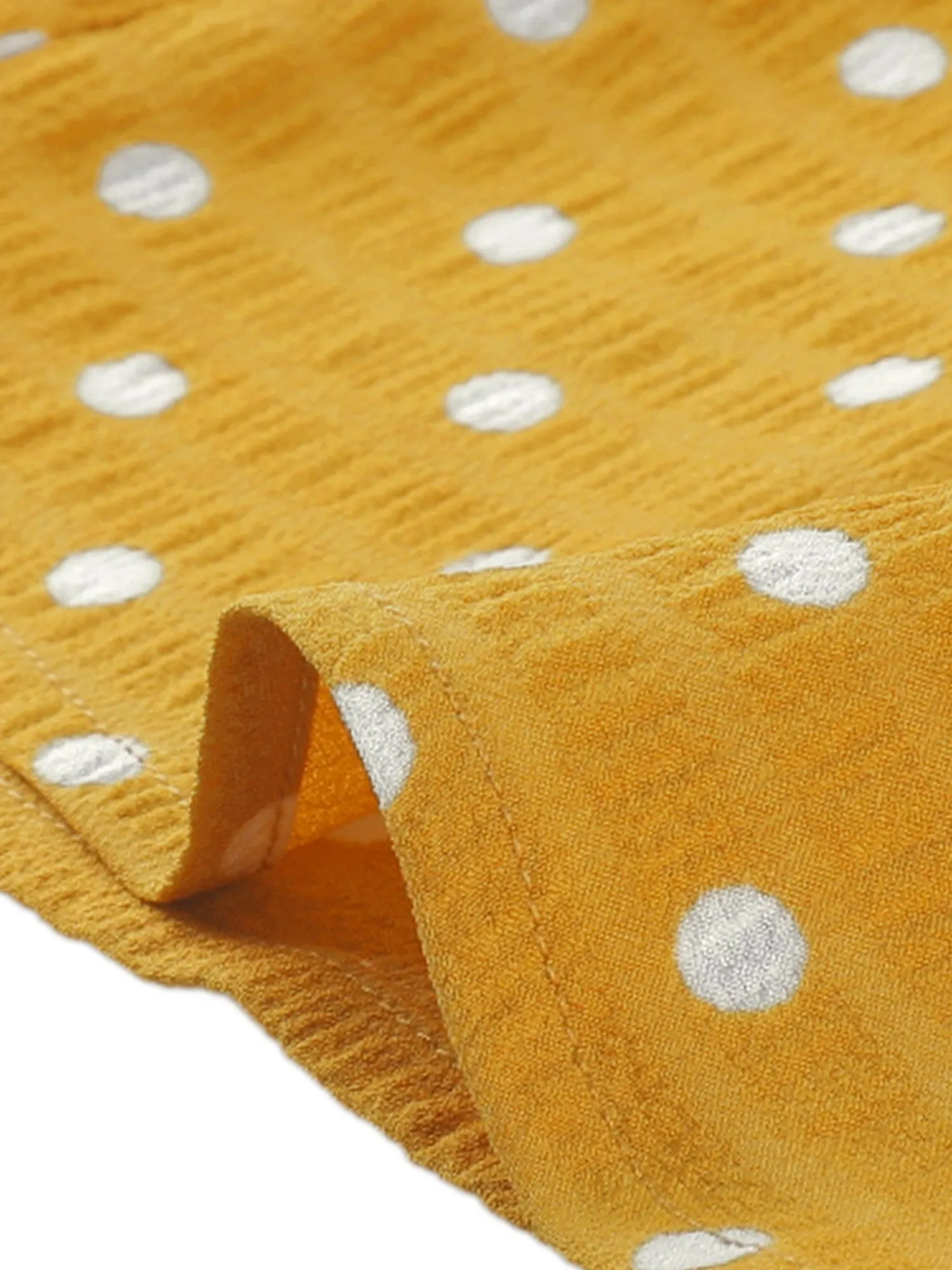 Short Sleeve Tops Vintage Polka Dots Button Up Shirt sold by Allegra K product image thumbnail 5