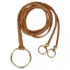 Women PU Leather Skinny Rope Belt Round Ring Endings Self Tie Waistband Thin Waist Strap sold by Allegra K